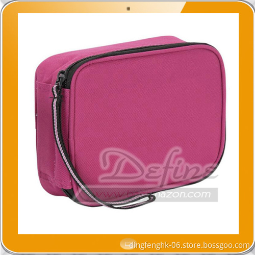 Purple 600D Polyester Lunch Storage Bag Thermal Lunch Cooler Bag